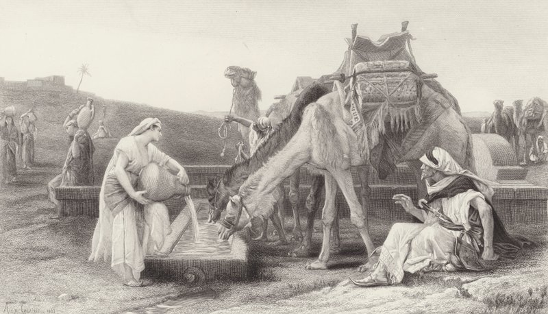 Rebekah e Eliezer de after Alexandre Cabanel