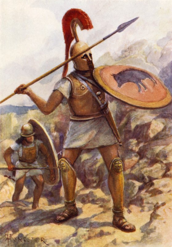 Um hoplita no exército de Servius Tullius de after Amedee Forestier