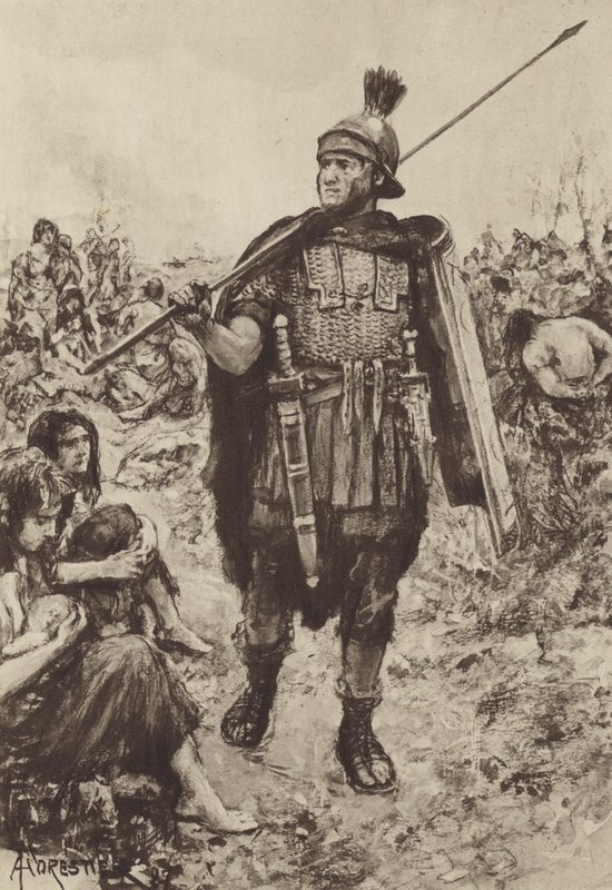 Um legionário que guarda cativos no campo de after Amedee Forestier