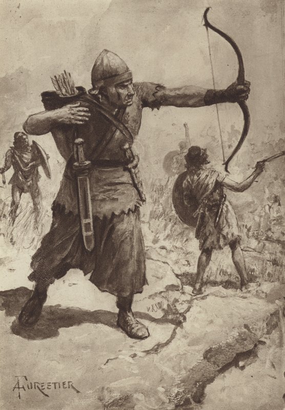 Arqueiros Asiáticos e Slingers de after Amedee Forestier