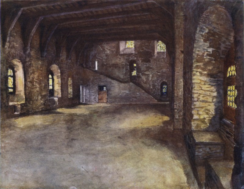 O, corredor banquete, castelo, de, a, conta, ghent de after Amedee Forestier