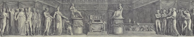 França convida Napoleão a sentar no trono imperial de after Andrea Appiani the Elder