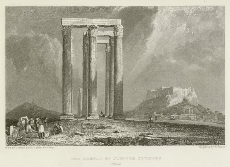 O, templo, de, jupiter, olympus, atenas de after C. Stanfield