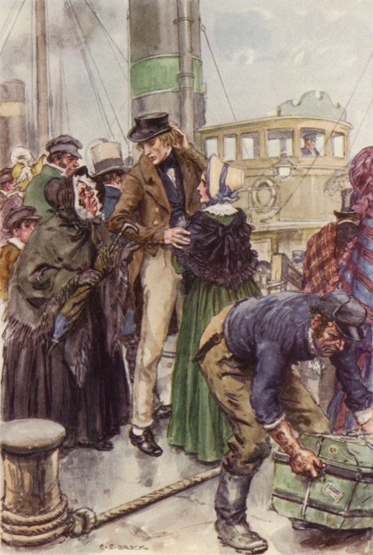 Ilustração para Martin Chuzzlewit de after Charles Edmund Brock