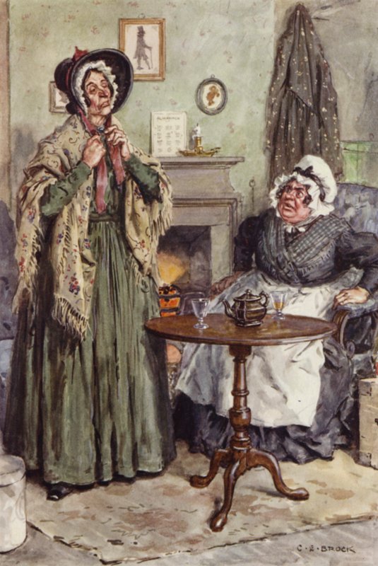 Ilustração para Martin Chuzzlewit de after Charles Edmund Brock