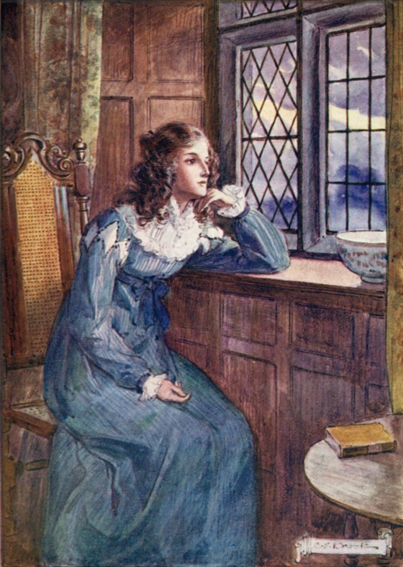 Shirley na janela de after Charles Edmund Brock