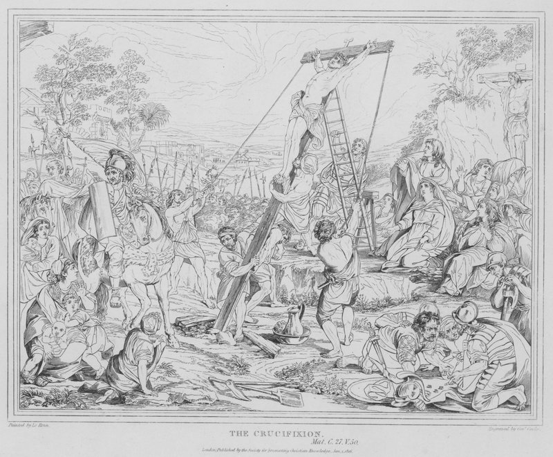 A crucificação, Mateus de after Charles Le Brun