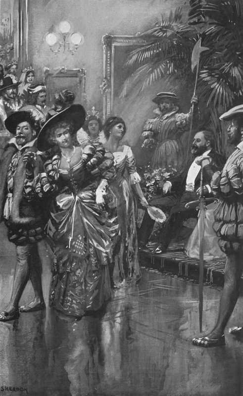 Baile de fantasia do Instituto Real de Pintores em aquarela, 19 de maio de 1885 de after Charles Mills Sheldon