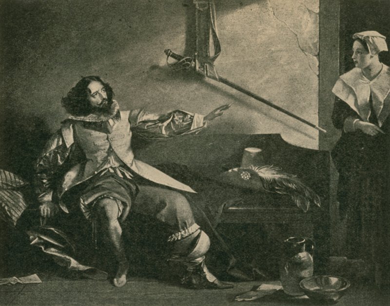 Charles Dickens como o capitão Bobadil, em cada homem em seu humor de after Charles Robert Leslie