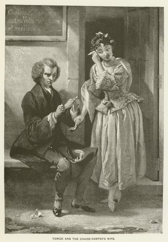 Yorick e a esposa dos Chaise-Vampers de after Charles Robert Leslie