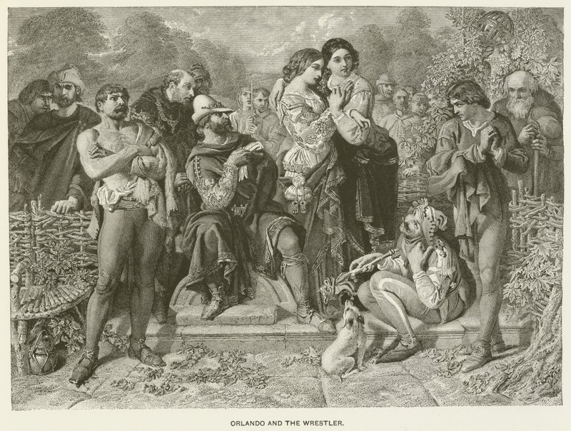 Orlando e o lutador de after Daniel Maclise