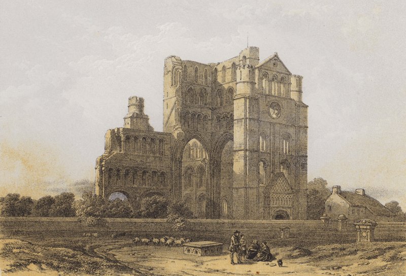 Abadia de Kelso (cromolito) de after David Roberts