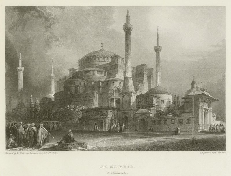 Santa Sofia, Constantinopla de after David Roberts