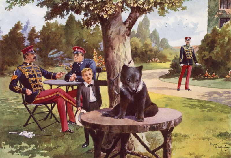 Teddy, o urso de estimação do 11º Hussars de after Edgar Alfred Holloway