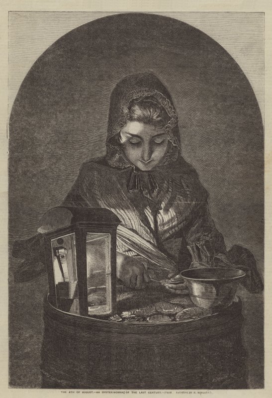 4 de agosto, uma mulher-ostra do século passado de after Edmond Morin