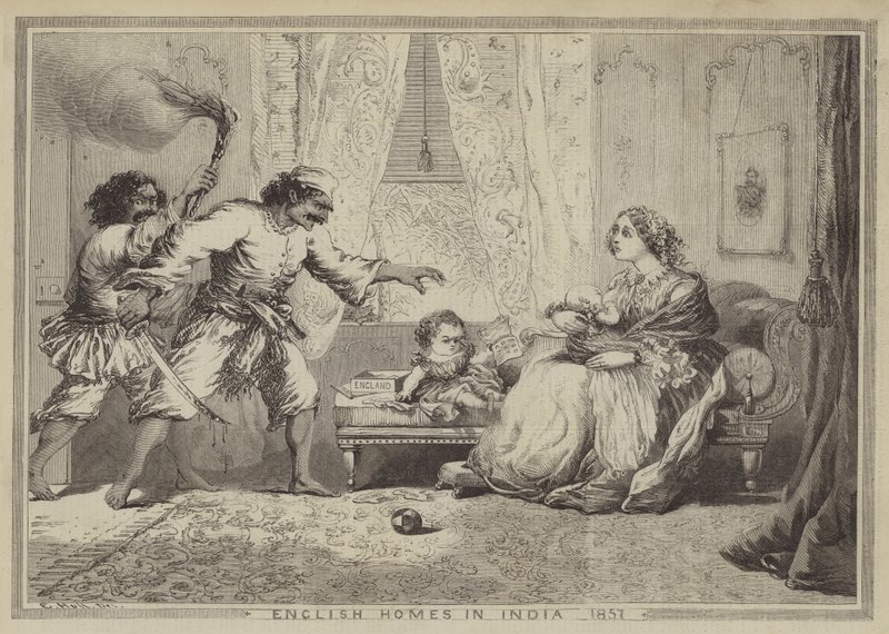 Casas inglesas na Índia, 1857 de after Edward Hull