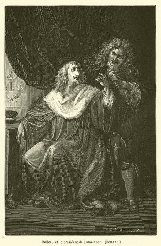 Boileau e o presidente de Lamoignon, Boileau de after Emile Antoine Bayard