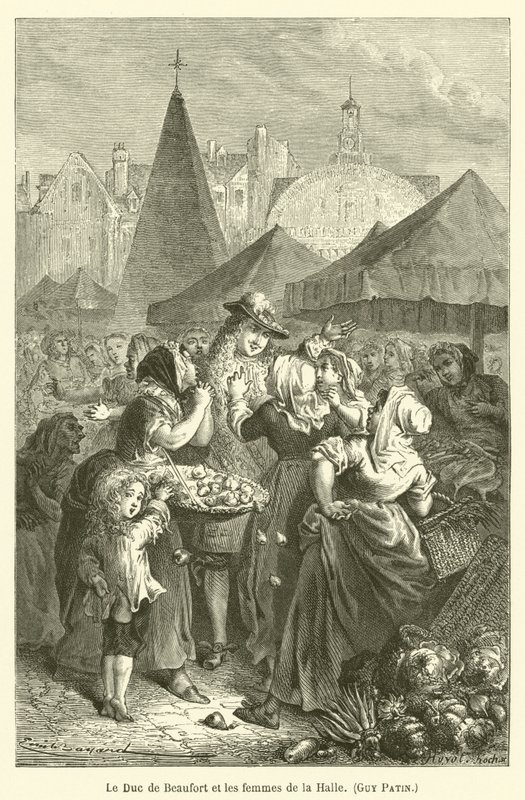 O duque de Beaufort e as mulheres de Halle, Guy Patin de after Emile Antoine Bayard