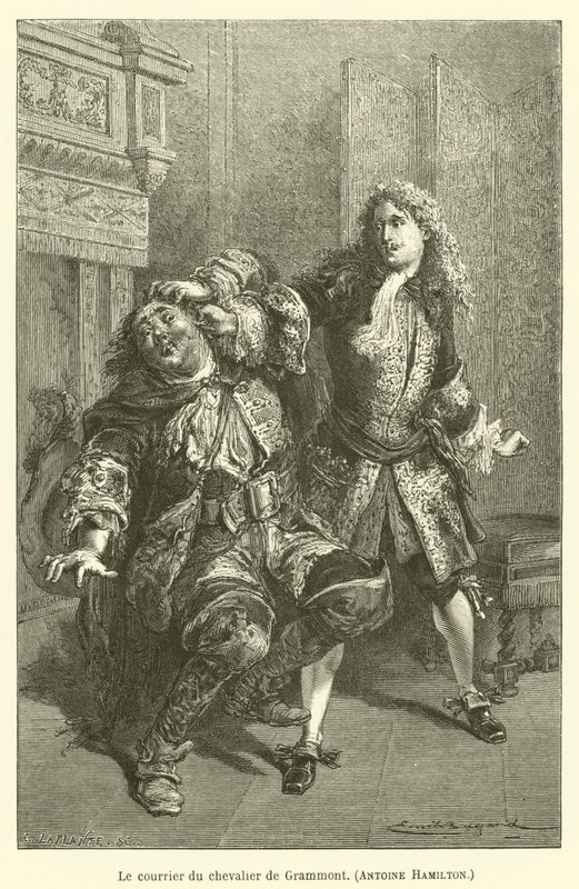 O correio do cavaleiro de Grammont, Antoine Hamilton de after Emile Antoine Bayard