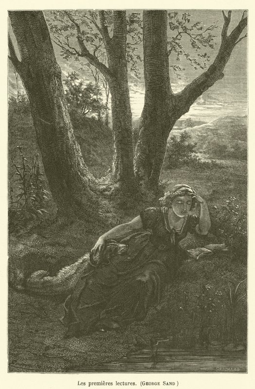 As primeiras leituras, George Sand de after Emile Antoine Bayard
