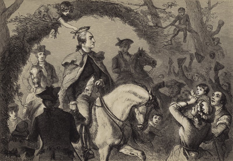 Angélica depois de coroar Washington de after Felix Octavius Carr Darley