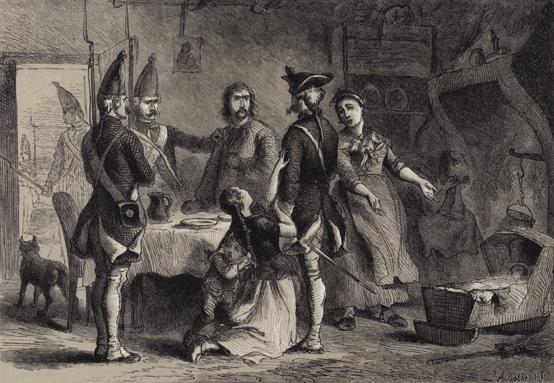 Recrutamento de soldados alemães para serviço na América de after Felix Octavius Carr Darley