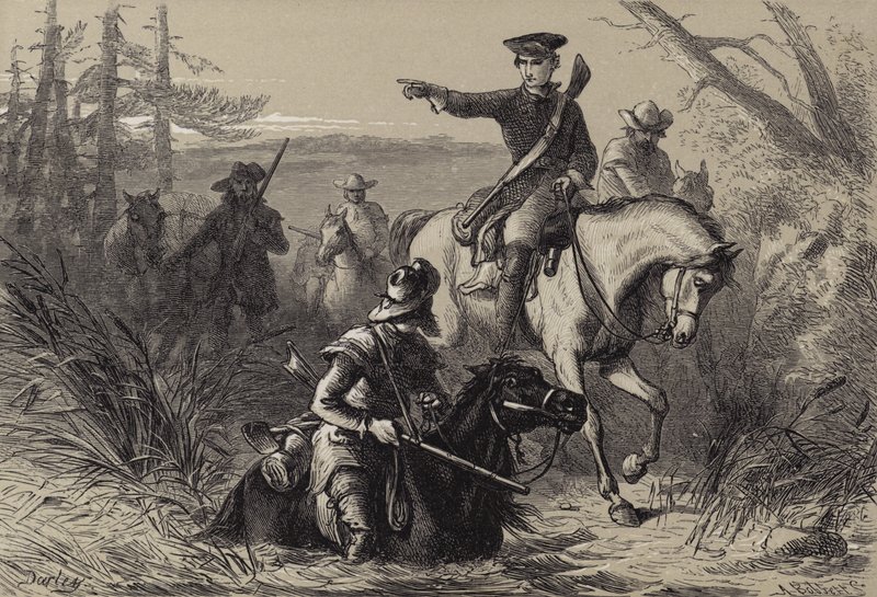 Major Washington em sua missão ao comandante francês de after Felix Octavius Carr Darley