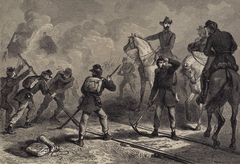 Shermans marcha para o mar de after Felix Octavius Carr Darley