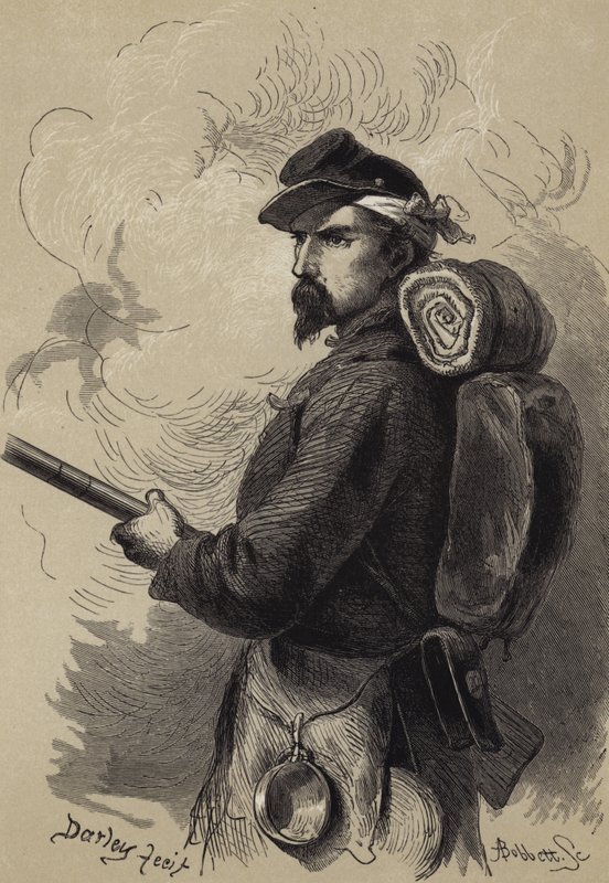 Soldado da guerra civil americana de after Felix Octavius Carr Darley