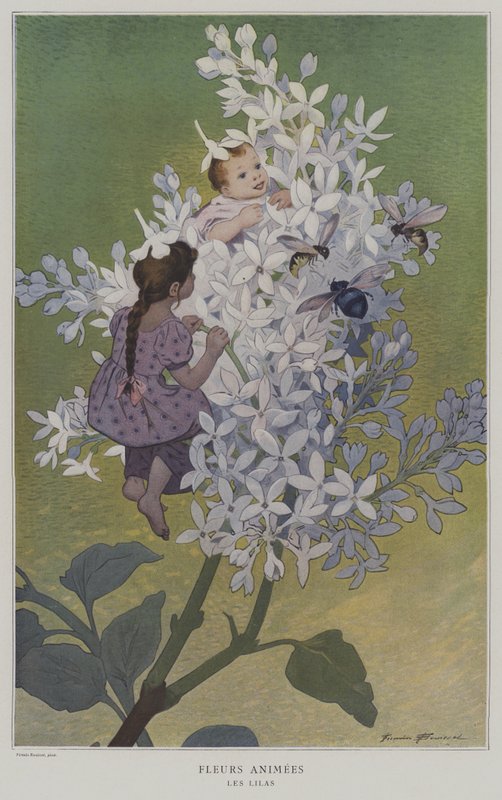 Flores de animees. Lilases. (Flores Animadas: Lilacs) de after Firmin Bouisset