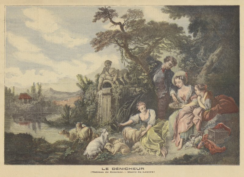 Os presentes do pastor ou o ninho de after Francois Boucher