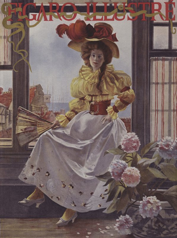 Esperando Capa do Ilustre Figaro, dezembro de 1893 de after Francois Flameng
