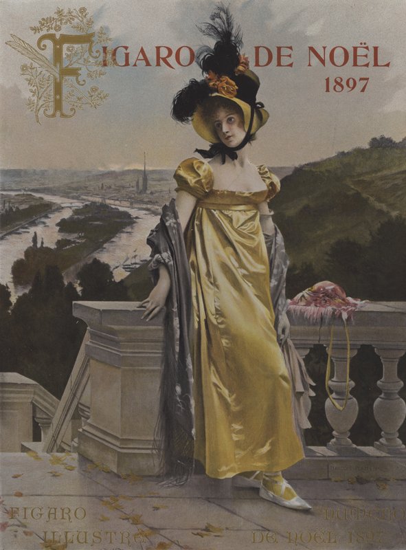 Será que ele vai (Ele virá) Capa do Ilustre Figaro, dezembro de 1897 de after Francois Flameng