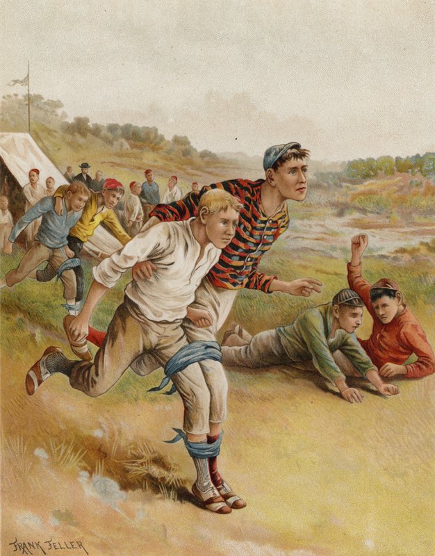 Uma corrida de três pernas (cromolitro) de after Frank Feller
