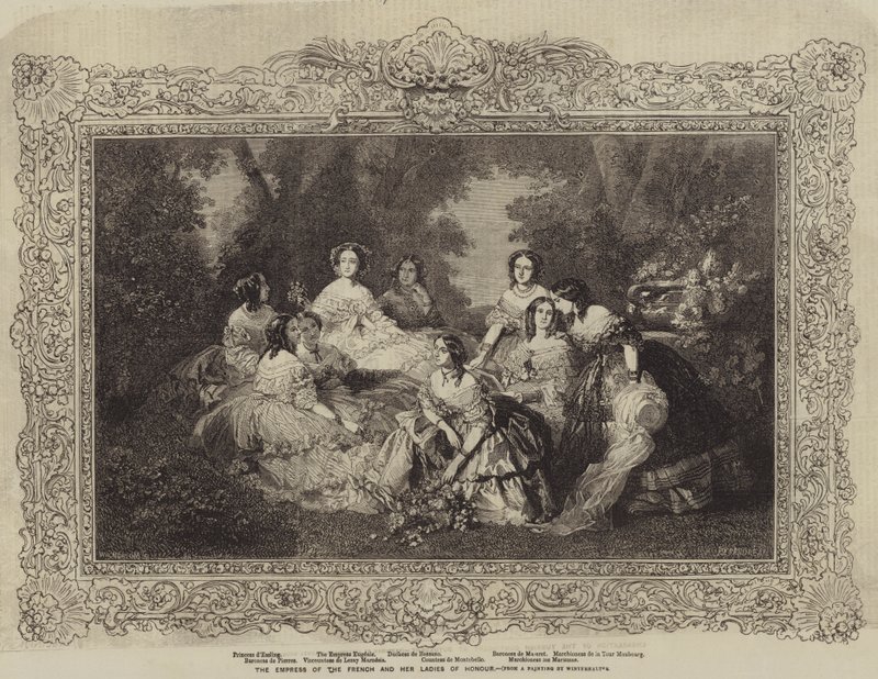 A Imperatriz dos Franceses e suas Damas de Honra de after Franz Xaver Winterhalter