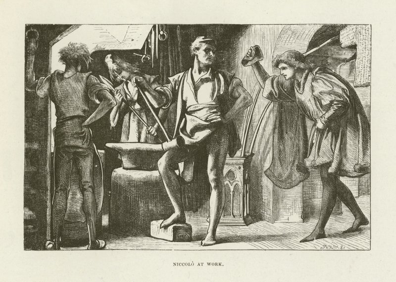Ilustração para Romola por George Eliot de after Frederic Leighton