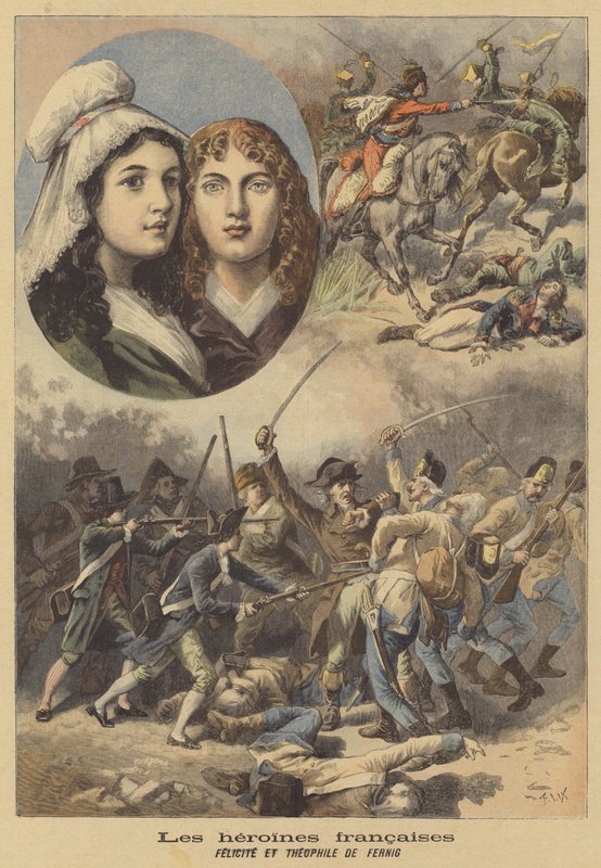Heroínas francesas: Felicite e Theophile de Fernig de after Frederic Theodore Lix