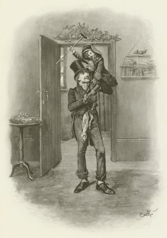 Bob Cratchit e Tiny Tim de after Frederick Barnard