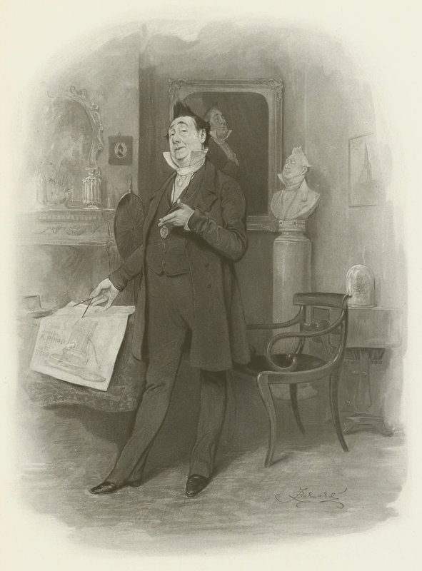 Sr. Pecksniff de after Frederick Barnard