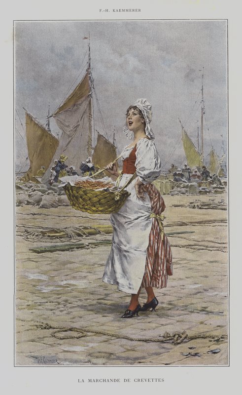 Os comerciantes de camarão de after Frederik Hendrik Kaemmerer