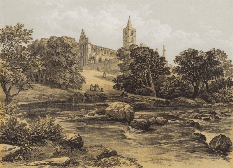 Catedral de Dunblane, Perthshire (chromolitho) de after George Cattermole
