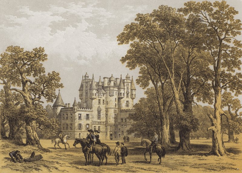 Castelo de Glammis, Forfarshire (cromolito) de after George Cattermole