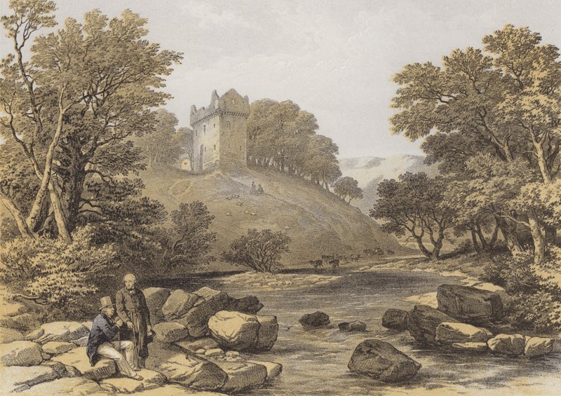 Castelo de Newark (cromolito) de after George Cattermole
