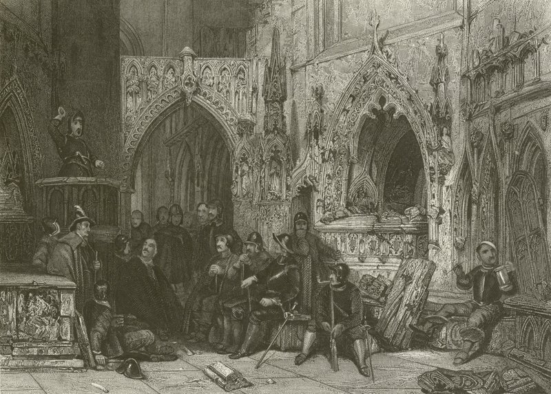 Pregação de Soldado Puritano de after George Cattermole