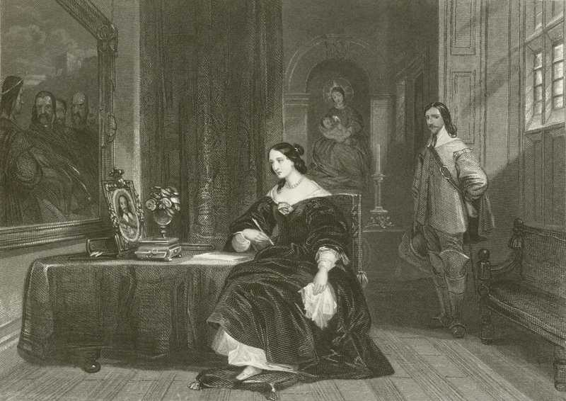 Rainha Henrietta intercedendo por Charles o 1º de after George Cattermole
