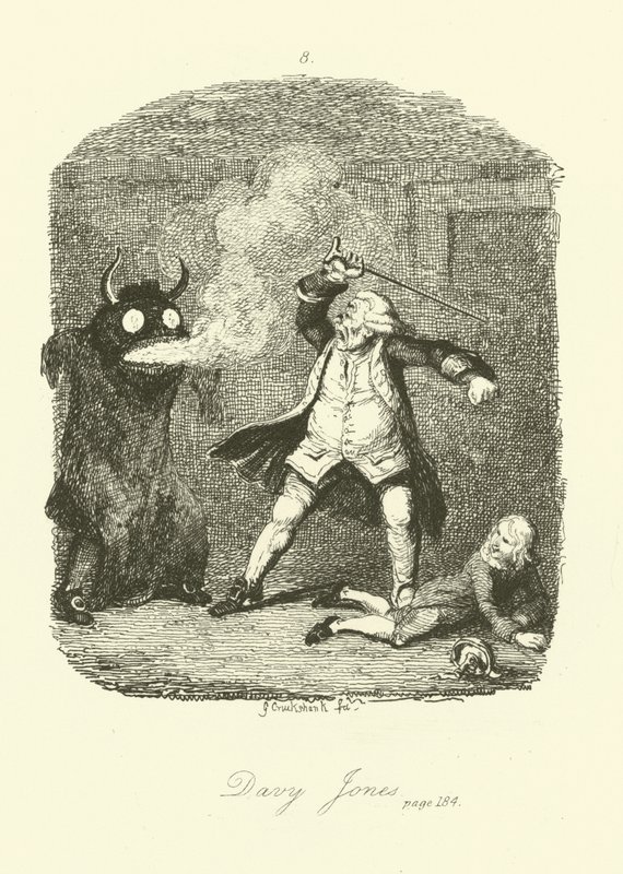Ilustração para Peregrine Pickle por Tobias Smollett de after George Cruikshank