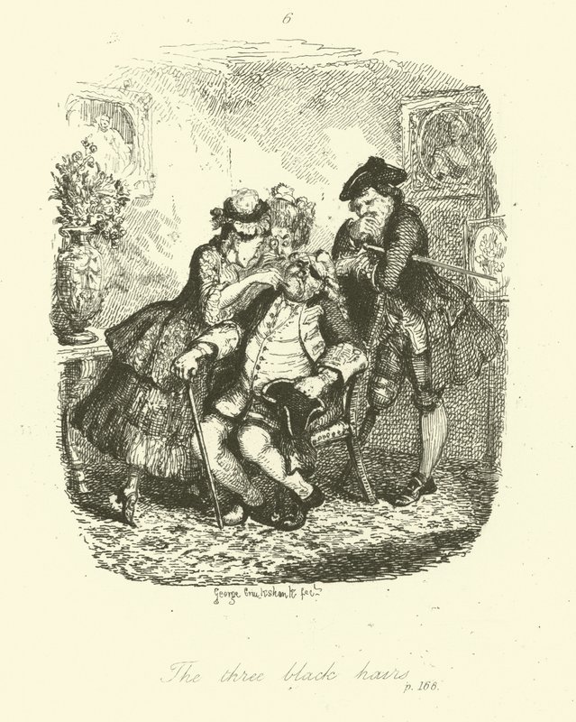 Ilustração para Peregrine Pickle por Tobias Smollett de after George Cruikshank