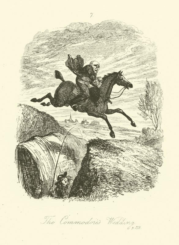 Ilustração para Peregrine Pickle por Tobias Smollett de after George Cruikshank