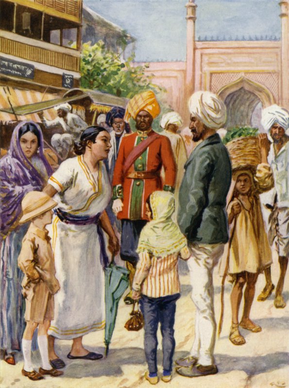 Em um bazar indiano de after Gordon Frederick Browne