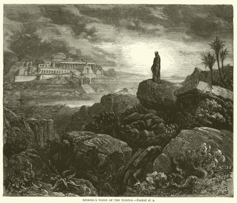 Ezequiel Visão do templo, Ezequiel, xl, 2 de Gustave after Dore